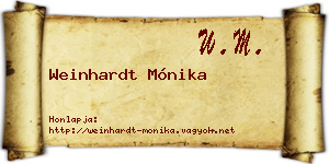 Weinhardt Mónika névjegykártya